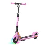 Gotrax GKS Lumios Electric Scooter for Kids 6-12, Thumb-Button Control, 150W Motor and 6" LED Front Wheel Kick Scooter, Up to 10 Km and 12.5Km/h, UL Certified Kids Electric Scooter Pink