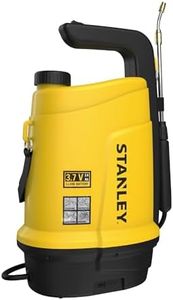 Stanley Pulvérisateur électrique 5 L, pulvérisateur Batterie Lithium Rechargeable, pulvérisateur de Jardin, Lance télescopique, buse réglable, autonomie 2.5 h, Max. 2 Bar, 0.33 L/Minute, Jaune/Noir