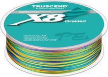 TRUSCEND X8 Braided Fishing Line, Durable and Valuable Braid PE Line for Professionals, More Thinner More Smoother Performance for Casting Well, Must-Have Freshwater Fishing Gear, Fishing Gift for Men