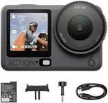 DJI Osmo Action 6 Standard Combo, Action Camera with 1/1.1″ Square Sensor, Variable Aperture of f/2.0–f/4.0, Cold-Resistant, 4hrs Battery, Action Camera 8K Ideal for Quick Capture of Exciting Moments