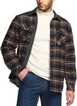 CQR Men's Plaid Flannel Shirt Jacke