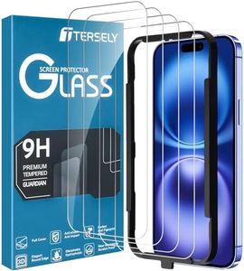 [4 Pack] T Tersely Screen Protector for iPhone 16 Plus (6.7 inch), Tempered Glass with Installation Alignment Frame,Case Friendly,HD Clear