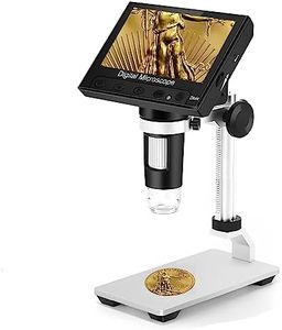 Ninyoon DM4 Digital Microscope with 4.3inch LCD Screen, 50-1000X Coin Microscope for Error Coins, USB Magnifier Micro Scope with High Stand 8 Adjustable LED Lights for Windows PC View