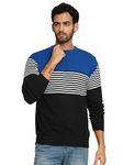 eWools Men's Winterwear Woolen Striped Cardigans Sweaters (Black, X-Large)