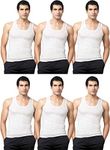 VIP Bonus Premium Men's Sleeveless Cotton Regular Fit Vest (Pack Of 6) (Large) White