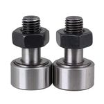 BQLZR 22mm Dia KR22 Stud Type Track Cam Follower Roller Bearing M10 Male Thread Pack of 2