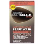 Just For Men Control GX Beard Wash, Reduces Grey with Each Wash for Subtle, Natural - Looking Results - All Shades, 118 ml