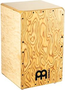 Meinl Cajon Box Drum with Internal Strings for Snare Effect - NOT MADE IN CHINA - Makah-Burl Frontplate / Baltic Birch Body, Woodcraft Professional, 2-YEAR WARRANTY (WCP100MB)