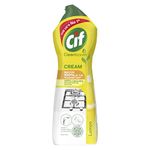 Cif Lemon Cream Cleaner multipurpose surface cleaner with 100% natural cleaning particles removes 100% of the toughest dirt 750 ml