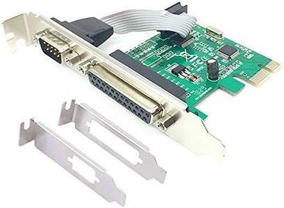 ELIATER PCIe Combo Serial Parallel Expansion Card PCI Express to Printer LPT Port RS232 Com Port Adapter IEEE 1284 Controller Card WCH382 Chip for Desktop PC with Low Bracket