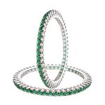 Ratnavali Jewels CZ Zirconia Solitaire Diamond Designer Sleek Bracelet Bollywood Wedding Bangle Jewelry Women