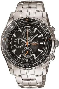 Casio Men's MTP4500D-1AV Slide Rule Bezel Analog Chronograph Aviator Watch