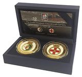 Royal Navy Memorabilia Collectable Gold Coin Medal - Queen Elizabeth Aircraft Carrier Box Set