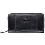 Mancini Casablanca Full Grain Leather RFID Secure Clutch Wallet, Black