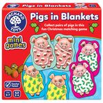 Orchard Toys Pigs in Blankets Mini Game, Christmas Stocking Filler, Advent Gift, Small and Compact, Educational Game, For Kids Age 3-7