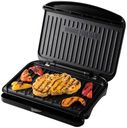 George Foreman Medium Electric Fit Grill [Non stick, Healthy, Griddle, Toastie, Hot plate, Panini, BBQ, Energy saving, Vertical storage, Easy clean, Drip tray, Ready to cook light] Black, 1630W 25810