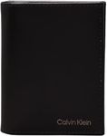 Calvin Klein Jeans Men's Smooth Bifold Leather Wallet, Black (Ck Black), One Size