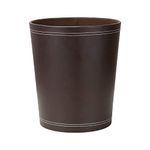 KINGFOM™ Classic Leather Waste Bin, Creative Waste Paper Basket, Storage Bin for Office, Home and High Class Hotel (Brown)