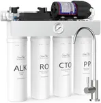 SimPure Alkaline Reverse Osmosis System, NSF/ANSI 58 Certified, Tankless RO Water Filter System 400 GPD, pH+ Remineralization Water Filtration Under Sink, BPA Free, Built-in Pump