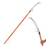 Sharpex 10 Ft Hand-Powered Pole Saw For Tree Trimming|6 To 10 Feet Long Extension Telescopic Manual Pruning Saw,Tree Branch Cutter For Long Trees,Yard Garden Patios|43Cm Long Sharp Curved Steel Blade