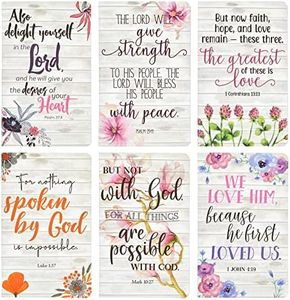 Juvale 6 Pack Prayer Journals for Women - 5x8 Christian Notebooks Bulk with Inspirational Bible Verse Scripture (Floral Designed, 80 Pages)