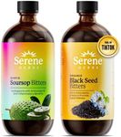 Soursop Bitters & Black Seed Bitters Bundle: Premium Antioxidant Blend for Immune Support, Gut Health & Overall Wellness, Non-GMO, 32 oz, 64 Servings