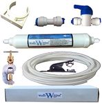 American Fridge Freezer Water Filter and Plumbing Kit with Water Pipe and Fittings fits Samsung LG Daewoo GE and More