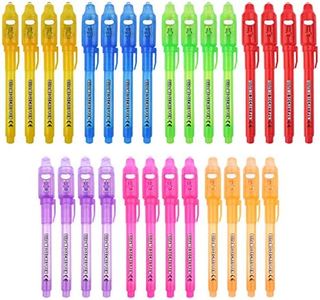 Ulifeme Stylo Encre Invisible, 28 Pièces Spy UV Stylos pour Enfant, Stylo Secret avec UV LED lampe pour Anniversaire, Fête, Activité et Festival, Cadeau Message Magique pour Enfants