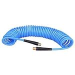 WYNNsky 1/4"x 25ft Recoil Poly Air Hose, Air Compressor Hose with Swivel Ends and Bend Restrictor Fittings