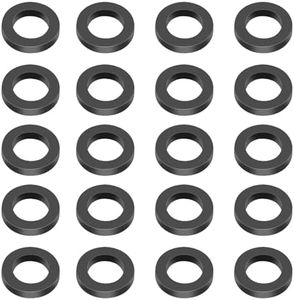 20pcs Joint Pommeau de Douche, Noir Joint Caoutchouc Pommeau de Douche PVC Empêche les Fuites Rondelles de Robinet pour Connecter la Pomme de Douche et le Tuyau de Douche à Main