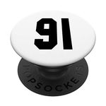 # 91 Team Sports Jersey Front & Back Number Player Fan PopSockets Grip and Stand for Phones and Tablets