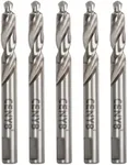 CENYB 5 Pcs x Step Poilt Bits for Heavy Duty Carbide Hole Saw, Center Drill bit for Hard Metal,Stainless Steel,Iron,Aluminum Alloy,Wood and Plastic