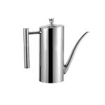 Lanhope Oil Dispenser Bottle 500ml Stainless Steel with Handle Olive Oil Pourer Stopper Pot Sauce Vinegar Cruet Drizzler Non Drip Spout for Cooking Kitchen Restaurant BBQ