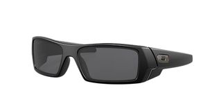 Oakley Men's OO9014 Gascan Rectangular Sunglasses, Matte Black/Grey, 60 mm