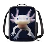 Amzbeauty Axolotl Lunch Box for Boys Girls Kids Insulated Lunchbox for Elementary Middle School Bento Box