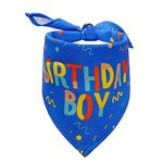 Dog Birthday Bandana,Birthday Dog Bandana Boy Triangle Scarf Triangle Dog Scarfs Bandanas for Small Medium Dogs Pets Birthday Party Supplies (Blue)