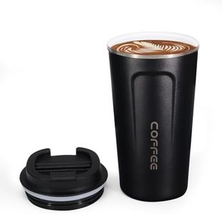 18oz Mug with Ceramic Coating Inside, Insulated Travel Mug with Lid, Coffee Mug with Lid, Double Wall Coffee Thermal Mug for Car Gift