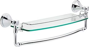Delta Faucet 79710 Cassidy 18-Inch Glass Shelf with Bar, Chrome
