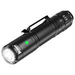 WUBEN C3 Pocket Flashlight Rechargeable 18650 Battery Powered LED Tactical Torch with Type-C Fast Charging 1200 Lumens EDC Light (Classic)