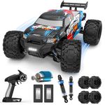 Hegior 1/16 4X4 High-Speed 40-50+KM/H (Peak) RC Monster Truck - 390 Motor Durable Axle & Suspension | 3000mAh Batteries | Boys rc car Toys Father's Day Birthday Gift for Teens Aged 14+