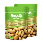 Happilo 100% Natural Premium California Dried Almonds 500g Pack Pouch | Premium Badam Giri | High in Fiber & Boost Immunity | Real Nuts | Gluten Free (Pack of 2)