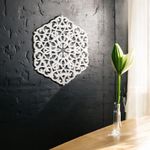 THE URBAN STORE Decorative & Hand Crafted Wooden Wall Décor/Wall Hanging (50 x 50 x 2 CM)