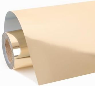 FUNKAKA Heat Transfer Vinyl Soft Gold HTV Rolls, 12" x 9ft Soft Metal Iron on Vinyl for T-Shirts Stretchy Thin Soft PU HTV Vinyl for All Cutter Machines Easy to Cut & Weed for Heat Transfer Design