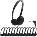 LUCKYMARK 20 Pack Classroom Headphones, Headphones bulk for Kids, Teenagers, Boys, Girls, Wire Bulk Headphones for Classroom, Adjustable with 3.5 mm Jack