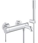 GROHE Essence Wall-Mounted Bath Tap with Shower Set Chrome 33628001