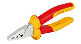 BOSCH VDE Crimping Pliers 180mm Length, Crimping Range 0.25mm² to 16mm², Certified for up to 1000V, Reliable Electrical Connections