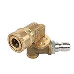 VOANZO Brass Pivoting Coupler|Adaptor for High Pressure Washer Tips 1/4 Inch Quick Disconnect 180 Degree 5 Adjustable Angles for Clean Tool