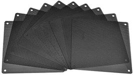 eBoot 140 mm PVC Black Computer Cooler Fan Dust Filter Case Cover Dustproof Computer Mesh, Pack of 10