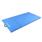 Dripex Folding Gymnastics Exercise Mat - 6FT/8FT Home Gym Mats with Carry Strap 5cm(2’’) Thick Foam Nonslip Soft PU Leather for Yoga/Tumbling/Camping/Pilates/Martial Arts Training/Floor Workout