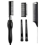 Black Hot Comb Electric Heating Comb Ceramic Electric Hair Straightening Comb High temperature Curling comb